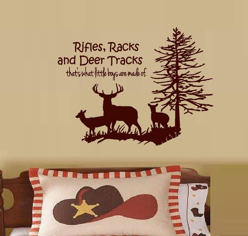 Rifles Racks and Deer Tracks W/deer Family 4 Etsy