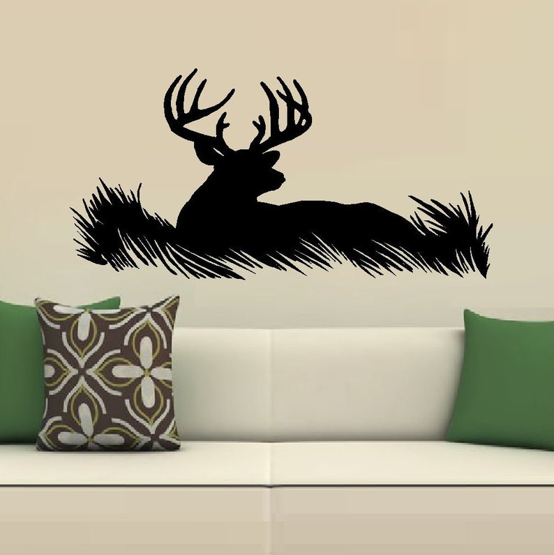 Buck Laying in Grass Wall or Window Decal Large | Etsy