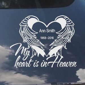 Memory of Decal  (My Heart is in Heaven) (Custom): Auto, Decal