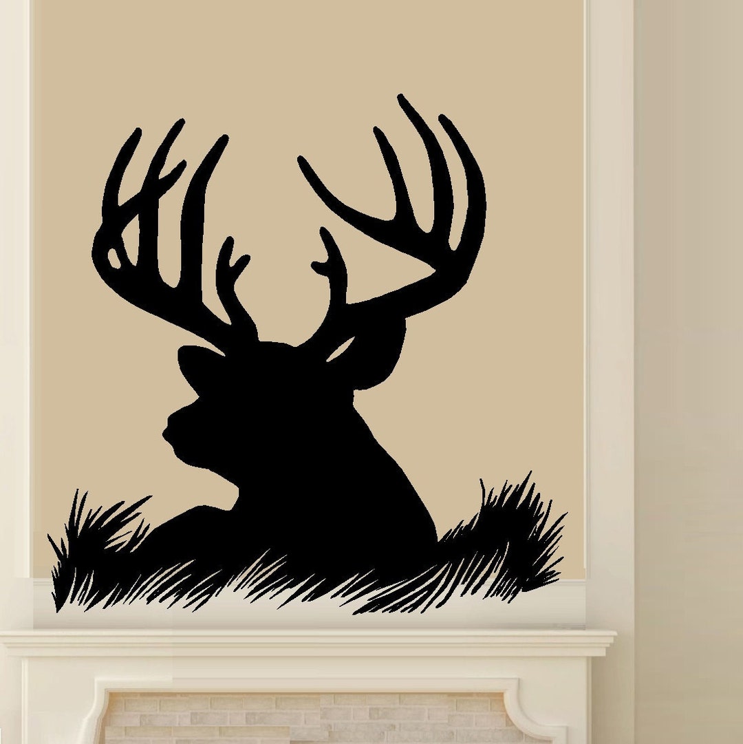 Buck on Grass - Wall or Window Decal - Etsy