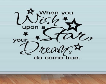 When you wish upon a star:   Wall or window Decal