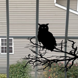 Happy Halloween #2 - or Owls with Branches Wall or Window Decal Owl/branch facing Lt