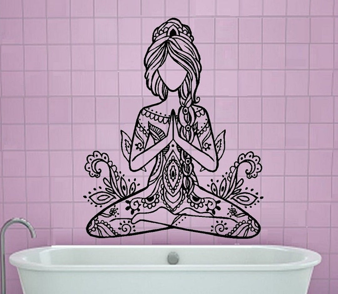 Yoga Wall Decal 13 X 16 Etsy