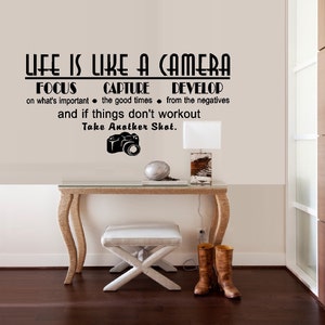 Life is Like a Camera #2 ~ WALL- Wall or Window Decals - Etsy