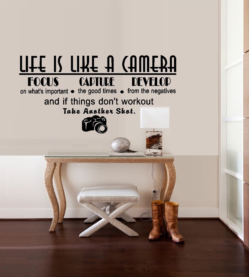 Life is Like a Camera 2 WALL Wall or Window Decals - Etsy