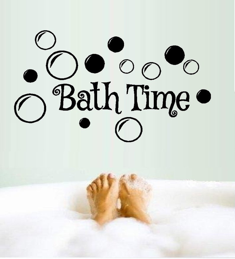 Bath Time with Bubbles ~ Wall Decal