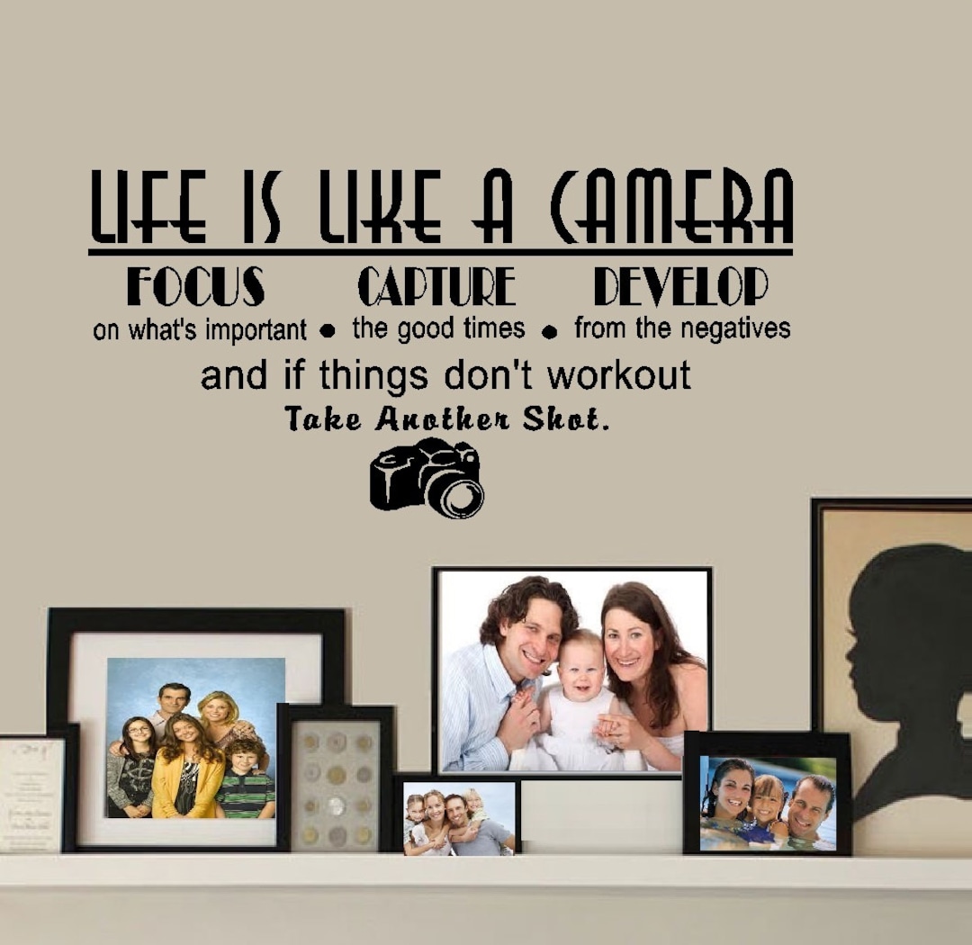 Life is Like a Camera #2 ~ WALL- Wall or Window Decals - Etsy