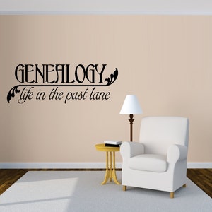 Genealogy life is the past lane - Wall or Window Decal