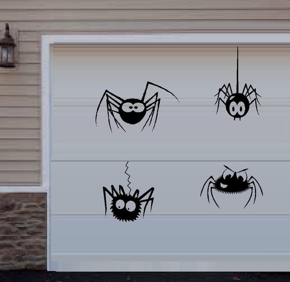 Silly Spiders Qty 4 - Wall or Window Decal