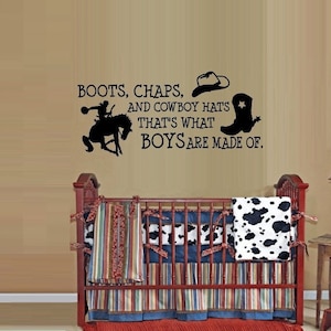 Bottes Chaps et chapeaux de Cowboy, #3 ~ sticker mural : chevaux
