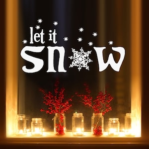 Let it Snow #1 - Christmas, Wall, Door or Window Decal