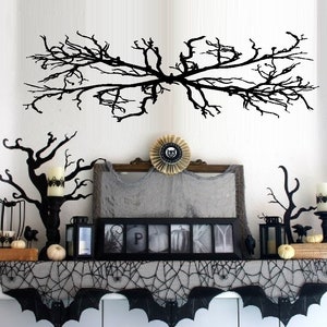 Happy Halloween #2 - or Owls with Branches Wall or Window Decal image 6