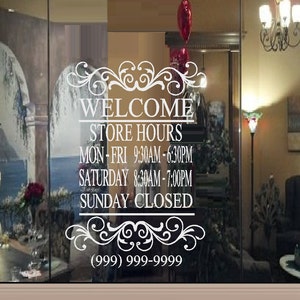 Business Store Hours (Custom) 13&quot; x  17&quot; or custom size