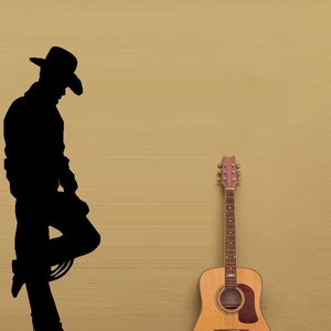 Cowboy #3 6-Feet Tall or Cowgirl ~  Wall or Window Decal