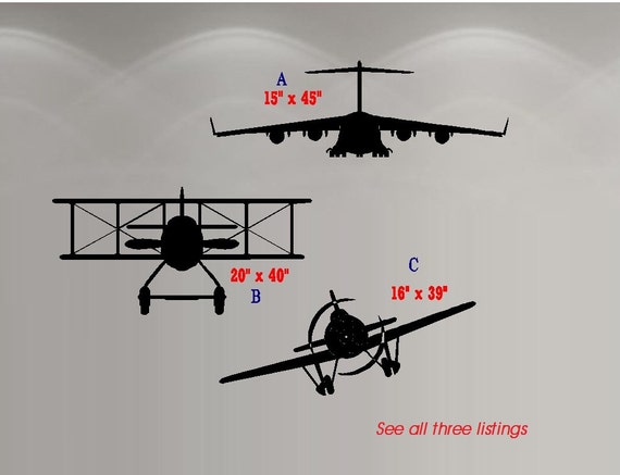 Plane B Large Wall Or Ceiling Fan As The Propeller Decal 20 X 40