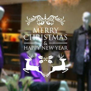 MERRY CHRISTMAS & Happy New Year - Christmas, Wall, Door or Window Decal