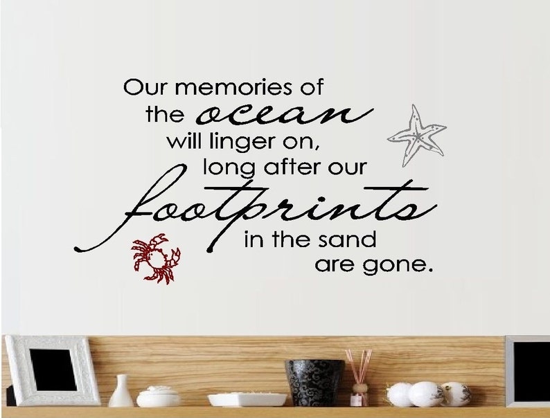 Footprints in the Sand Wall or Window Decal