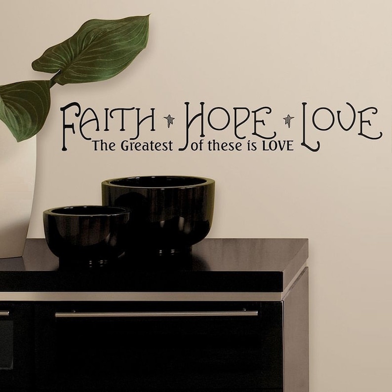 FAITH HOPE LOVE Wall Decal Etsy