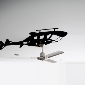 Helicopter Ceiling Decal - Ceiling Fan or Ceiling Light Decal