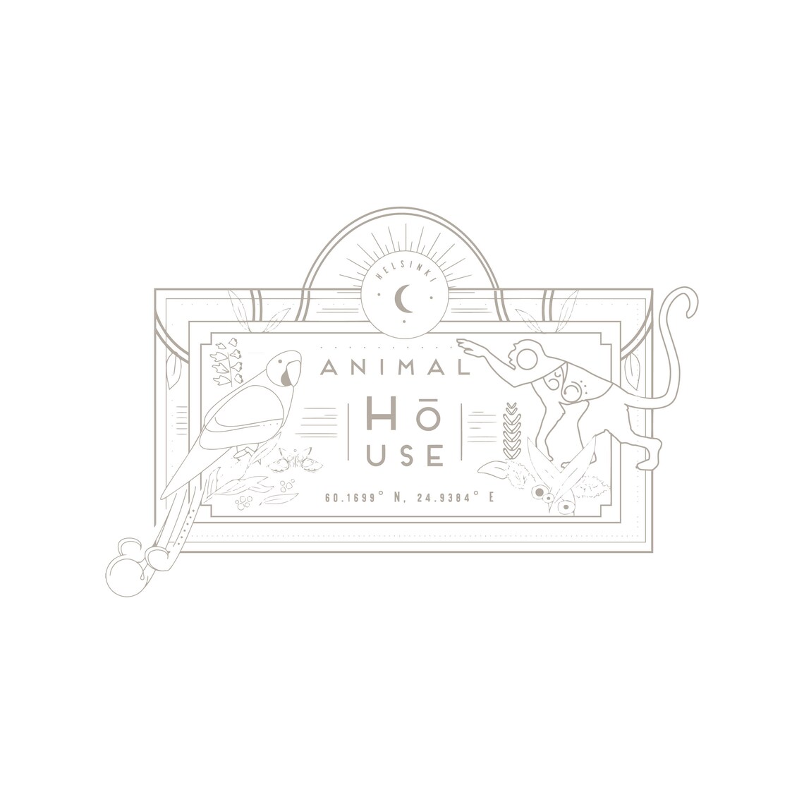 Vintage Logo Animal House Logo Retro Logo Seal Logo Crest Etsy