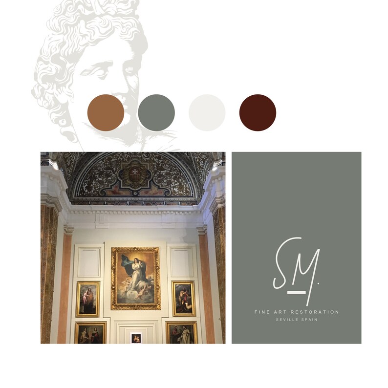 Art Gallery Logo. Artist Logo. Oil Painting Logo. Consultant Etsy