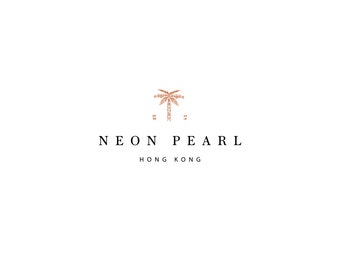 Hong kong Premade logo- Minimal logo design- palm logo- modern vintage logo design- real estate logo design, fashion logo design, restaurant