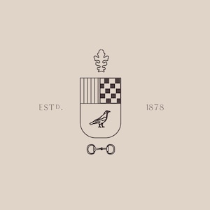Warmblood Logo- Steeplechase logo- Horse Stud logo. Crest logo- modern classic crest logo, raven logo- bridle logo- oak logo