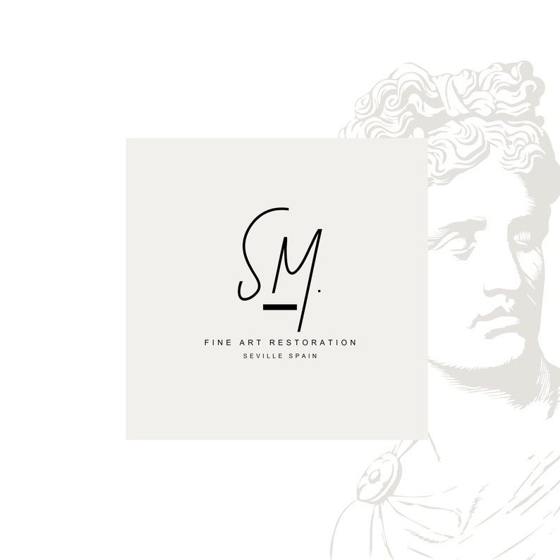 Art Gallery Logo. Artist Logo. Oil Painting Logo. Consultant Etsy