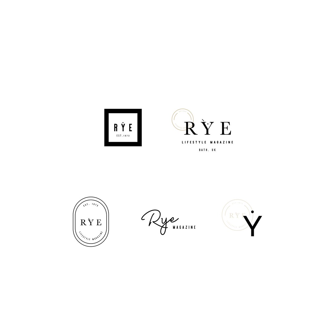 La colección Rye Logo. Logotipo moderno/minimalista logotipo - Etsy España