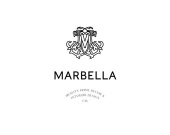 Marbella Premade Logo. Monogram Logo. Spanish Logo. M logo. French Logo, Signet logo, Mallorca Logo, Branding, Hotel Logo, Interior Design