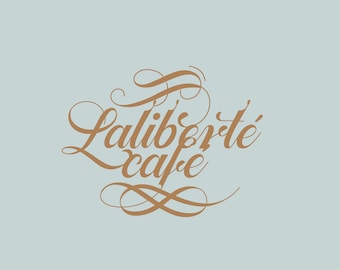 Paris Cafe logo , patisserie Logo, Boulangerie logo, Decorative logo, cake logo, wedding logo, French logo, rococo logo, vintage logo