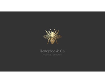 Bee Motif Logo.  premade logo.  Gold logo. Anthropology logo. modern logo. Soap Logo. Photography logo. Minimal Logo. Blog logo.