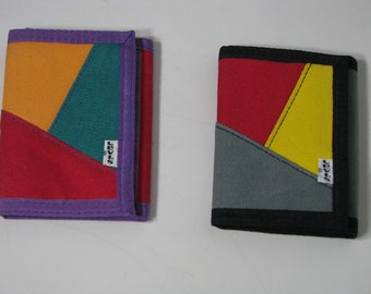 red velcro wallet
