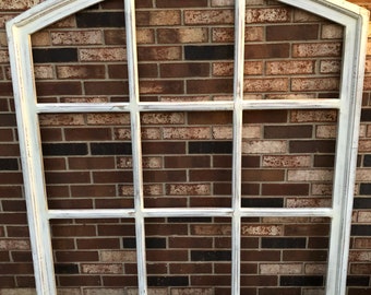 Extra Large Arched Window with Trim (Requires Assembly)