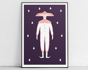 Deszcz | screenprint poster | 50x70cm