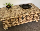 Vintage Indian storage chest, hope chest, coffee table, home and living, furniture.