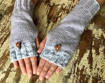 Hand knit fingerless gloves, wrist warmers, fingerless mittens, accessories