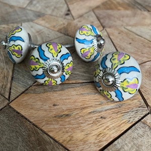 Ceramic door knobs/handles - Set of 4pcs