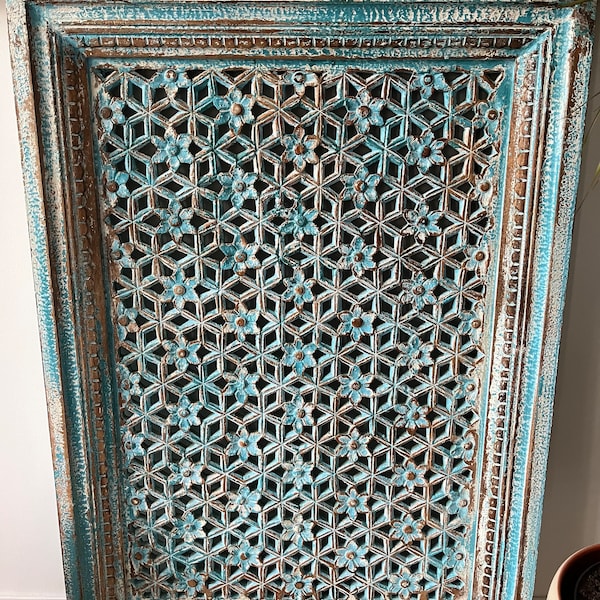Antique Indian jali wall panel, wall decor, home decor, home and living.