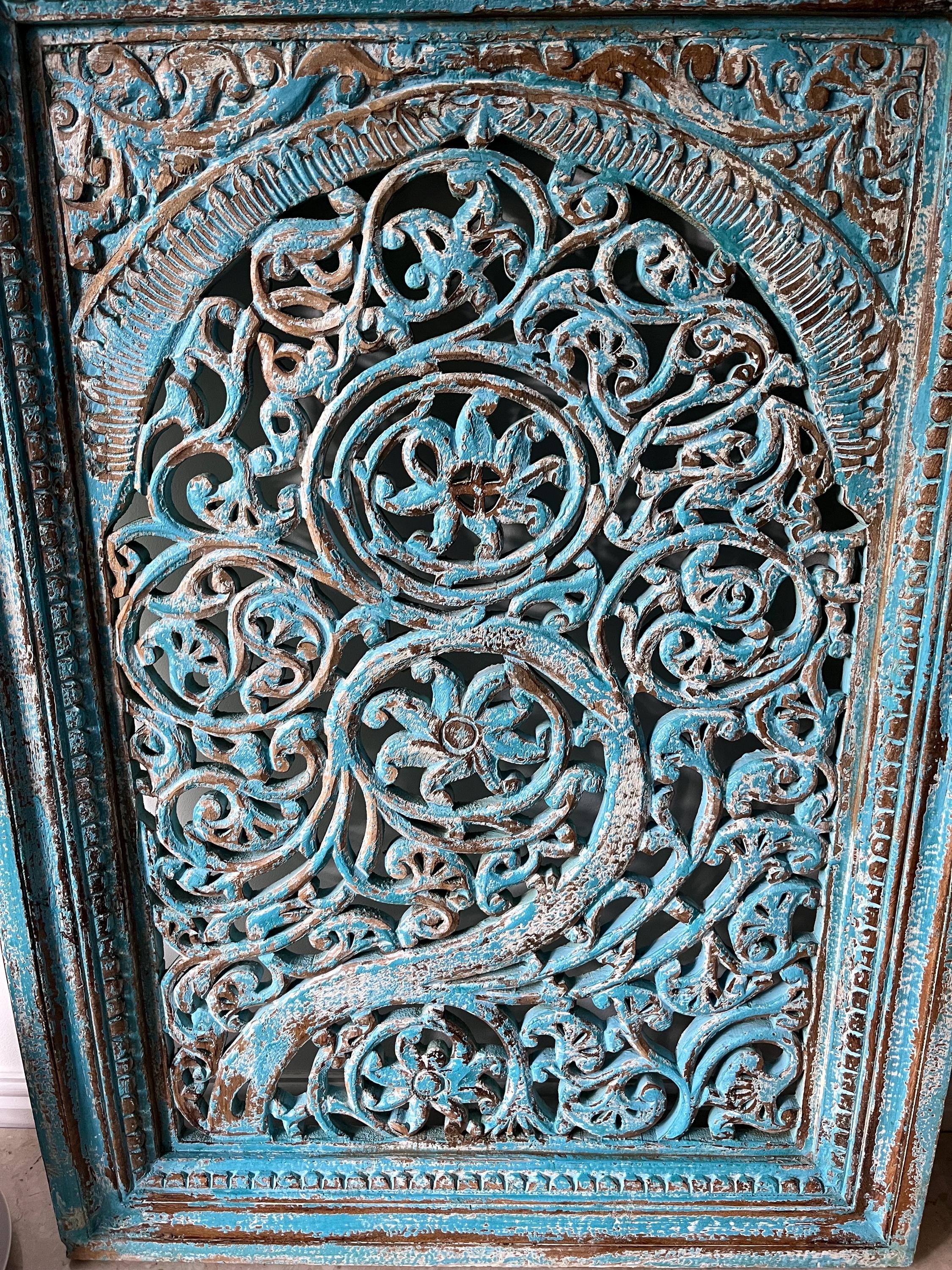 Handmade Indian jali wall panel, wall decor, home decor, home and living.