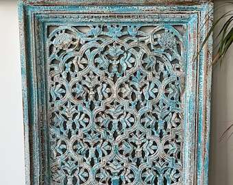 Antique Indian jali wall panel, wall decor, home decor, home and living.