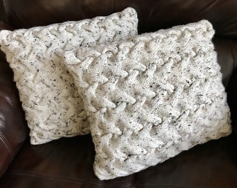 Aran cable knit cushion, decorative cushions, cushions and pillows, home and living