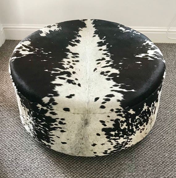 photo Cow Hide Pouffe etsy
