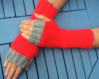 Hand knit fingerless gloves, wrist warmers, fingerless mittens, accessories