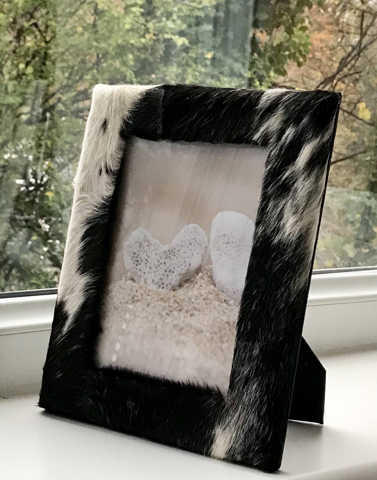 Cowhide Photo Frame Pictures And Framesrustic Decor Home Etsy