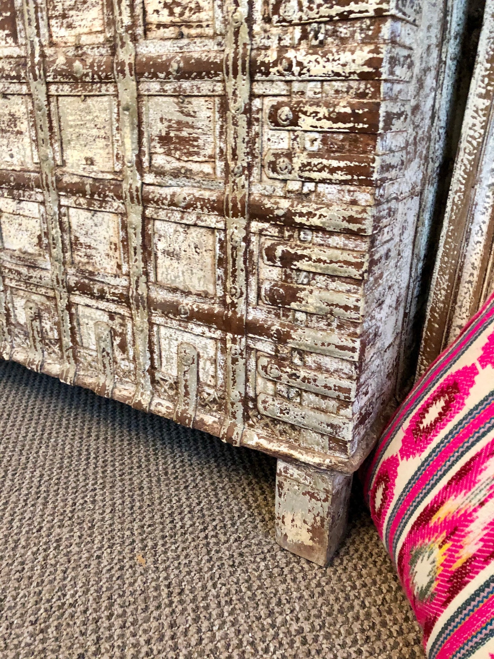 Antiguo cofre de almacenamiento de dote indio muebles hogar | Etsy