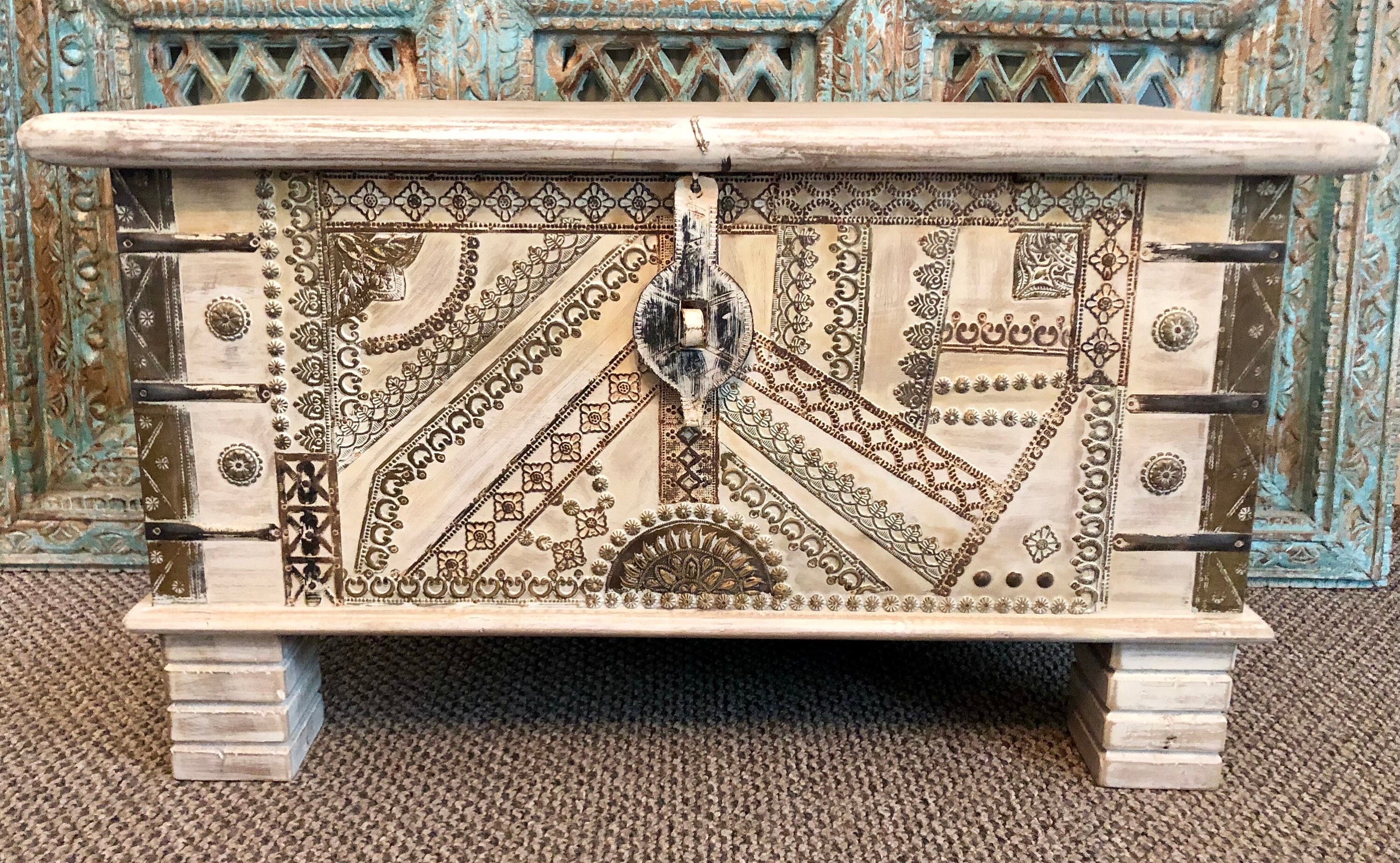 Handmade Indian Storage Trunk Treasure Chest Furniture Home Etsy UK