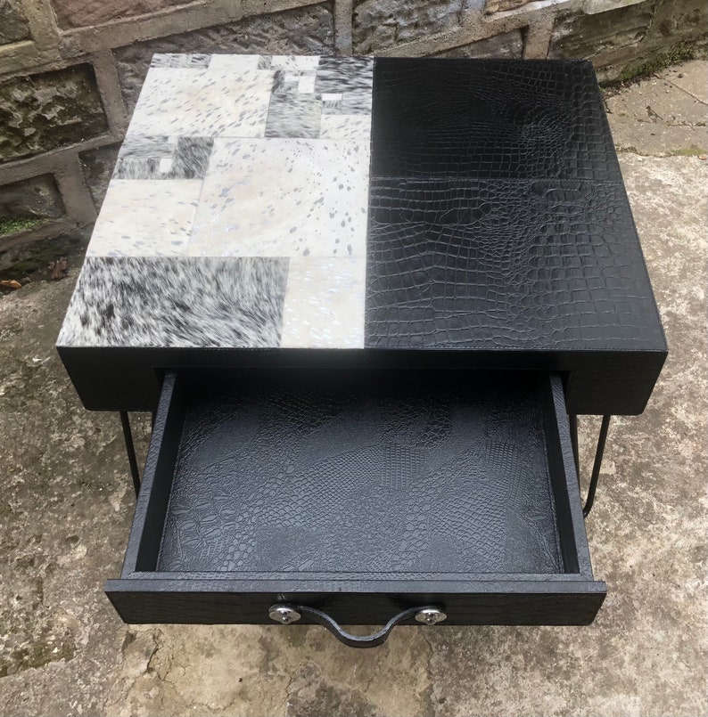 Leather & Cowhide Table Coffee Table Side and End Tables Etsy UK