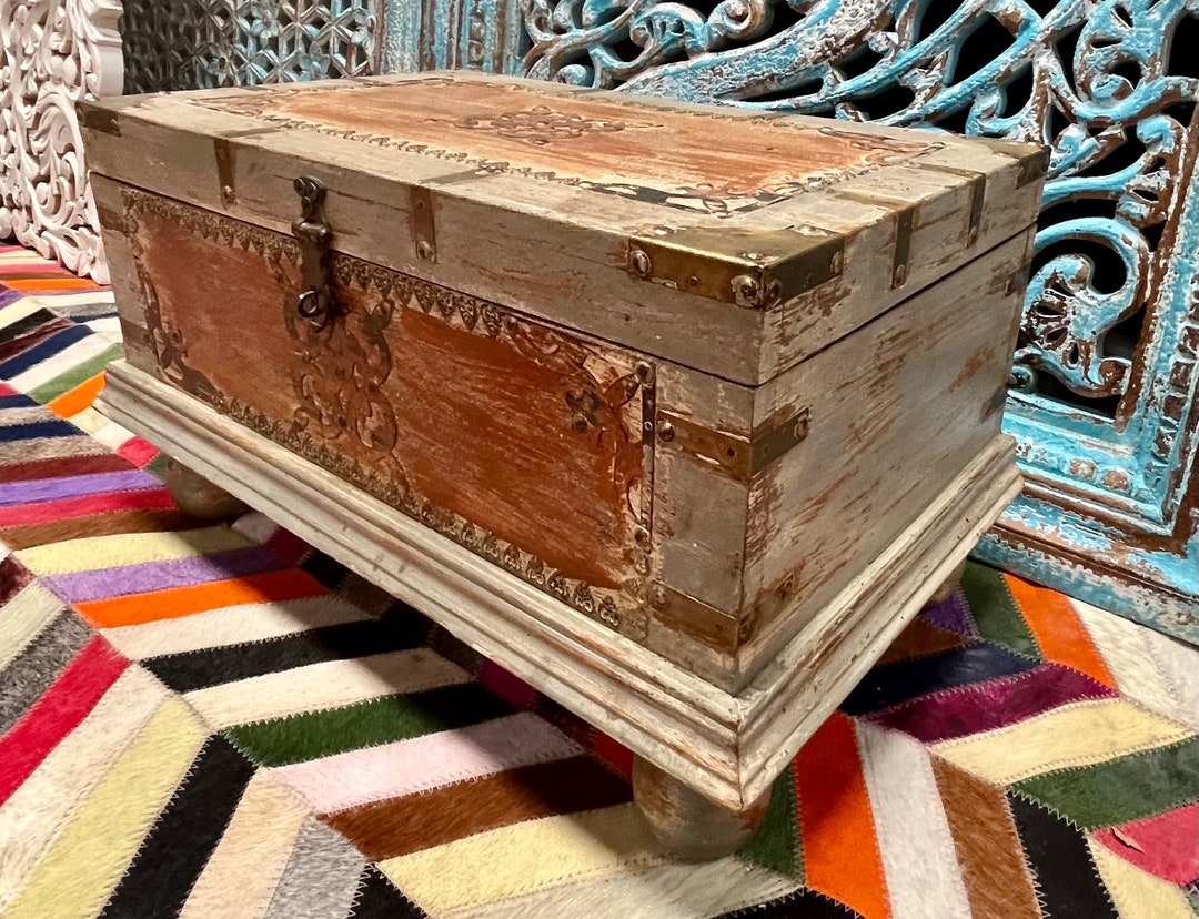 Indian Storage Trunk, Treasure Chest, Furniture, Home and Living Etsy