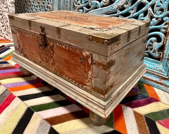 Indian storage trunk, treasure chest, furniture, home and living